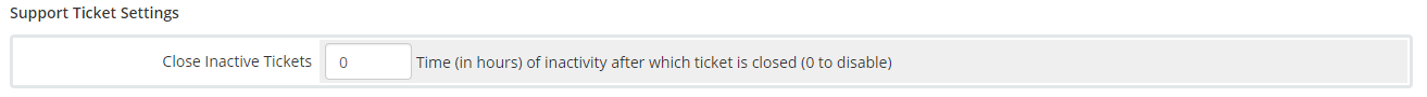 Support Ticket Settings WHMCS
